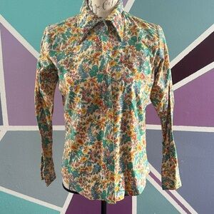 Floral Multicolor Button Up Shirt